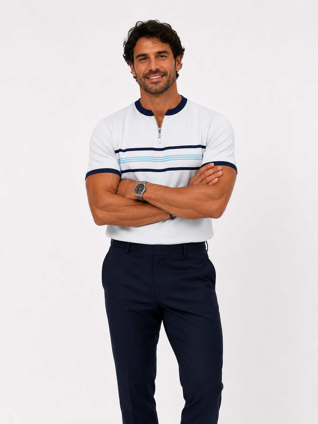 Nicolás | Camisa con cuello con cremallera