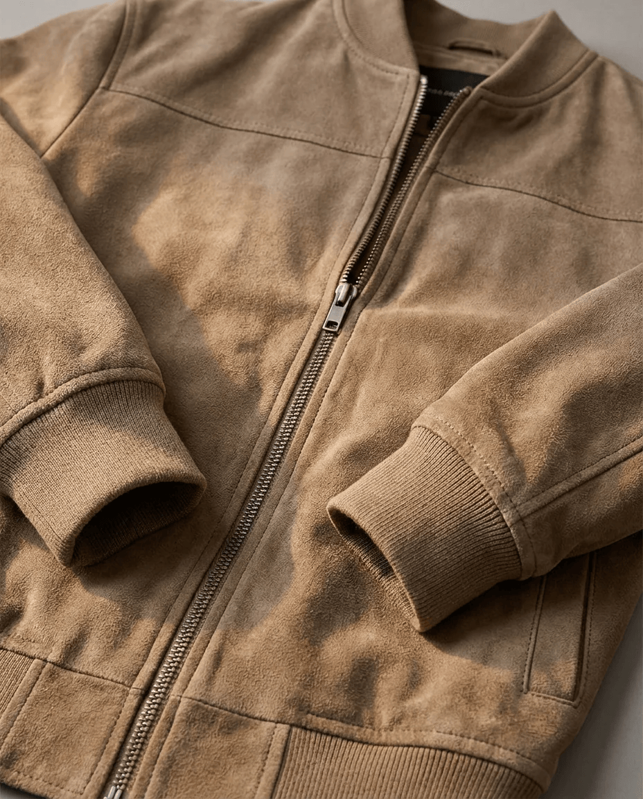 André Ferran Velour Suede Jacket