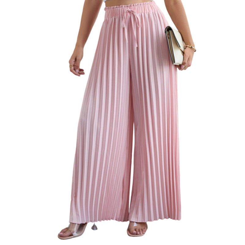 ✨Plissierte Weite-Hosen mit Kordelzugbund