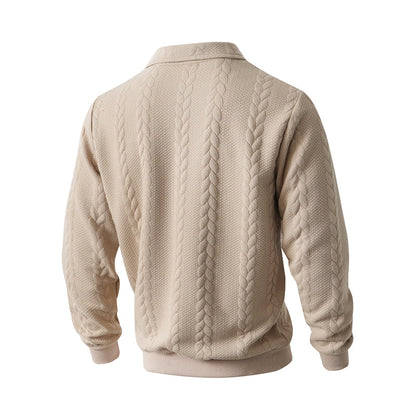 👕 50% RABATT! 🧶 Herren Pullover mit Halb-Reißverschluss – Zopfmuster, Weiche Baumwolle & Perfekt Für Einen Stilvollen Auftritt 👔