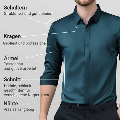 👔 Herren Stretchhemd – Knitterfrei und bequem