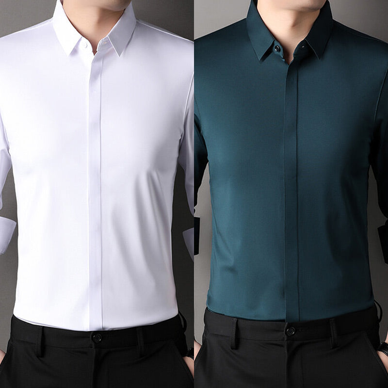 👔 Herren Stretchhemd – Knitterfrei und bequem