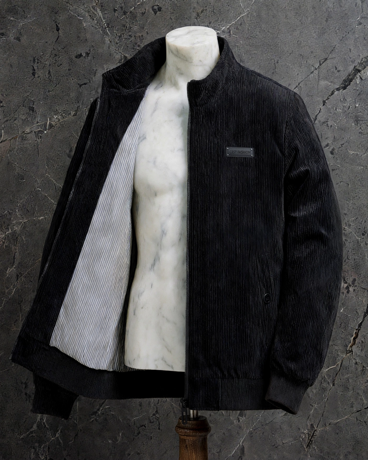 GUSTAVO | CHAQUETA DE PANA CON CUELLO ALTO