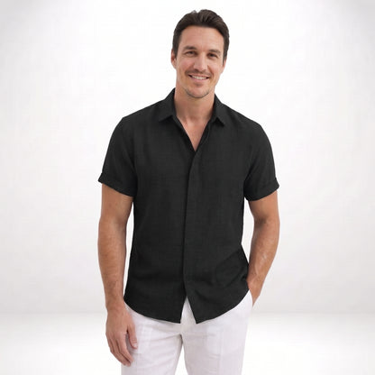 ROBERTO | CAMISA DE LINO DE MANGA CORTA