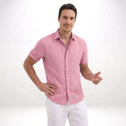 ROBERTO | CAMISA DE LINO DE MANGA CORTA