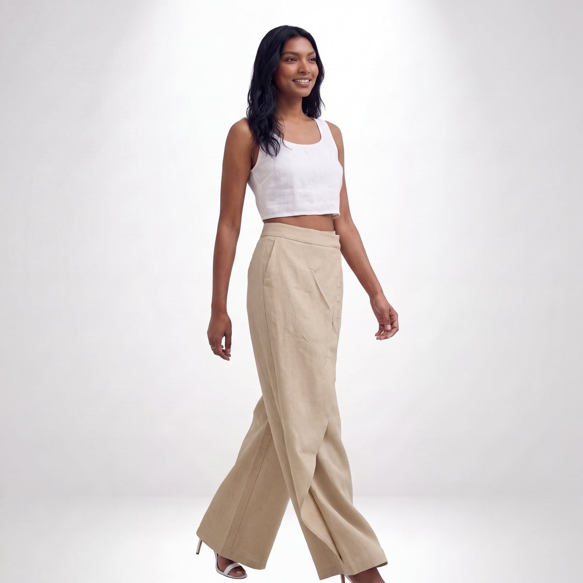 ANA | PANTALÓN ASIMÉTRICO DE CINTURA ALTA