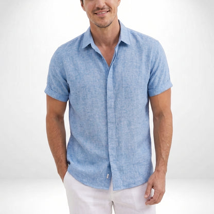 ROBERTO | CAMISA DE LINO DE MANGA CORTA