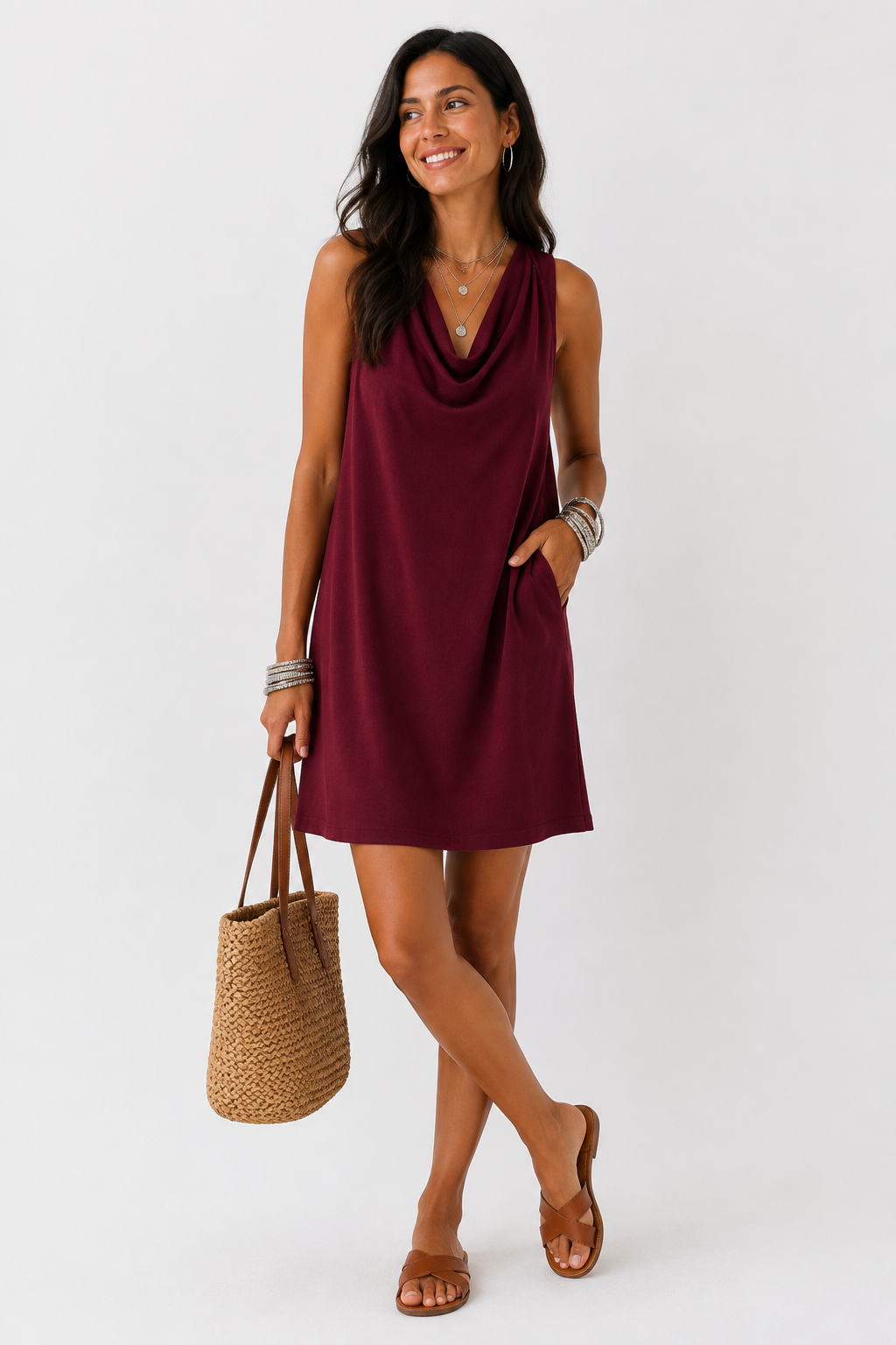 Valentina | Vestido ajustado con cuello barco