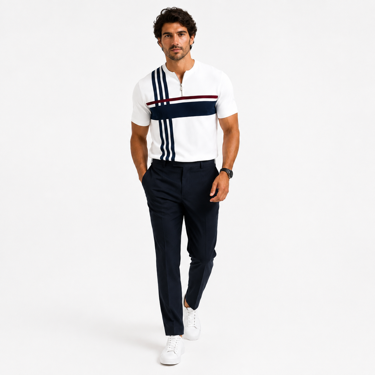 Nicolás | Camisa con cuello con cremallera