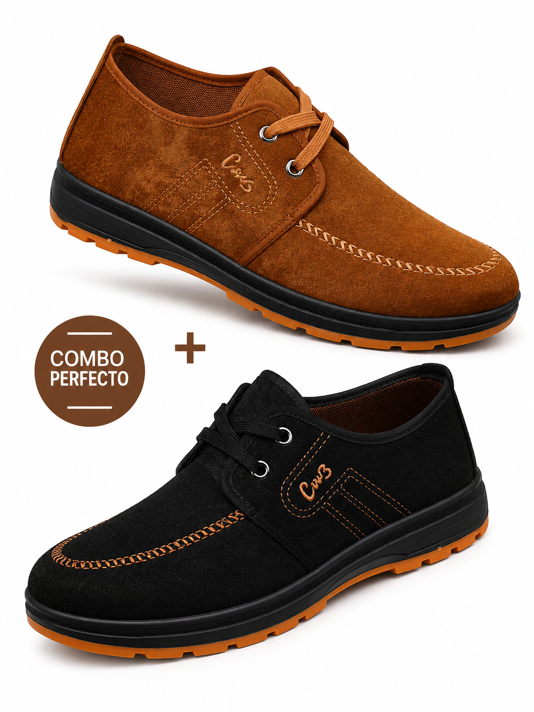 Oscar | Zapatos de hombre de ante con costuras