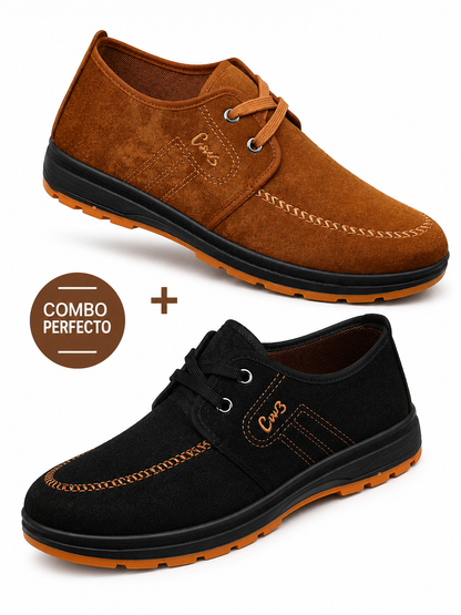 Oscar | Zapatos de hombre de ante con costuras