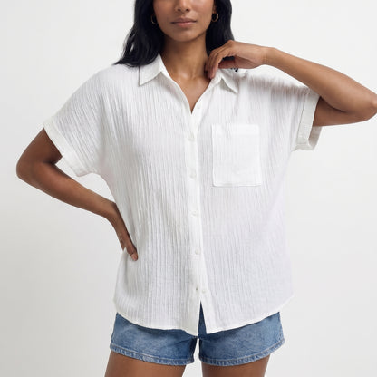 OFELIA | BLUSA HOLGADA CON CUELLO CAMISERO