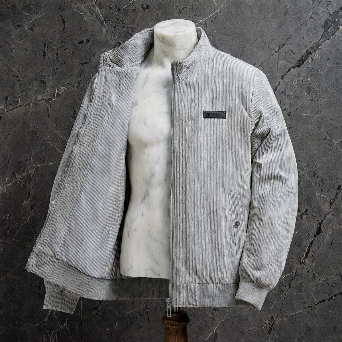 GUSTAVO | CHAQUETA DE PANA CON CUELLO ALTO