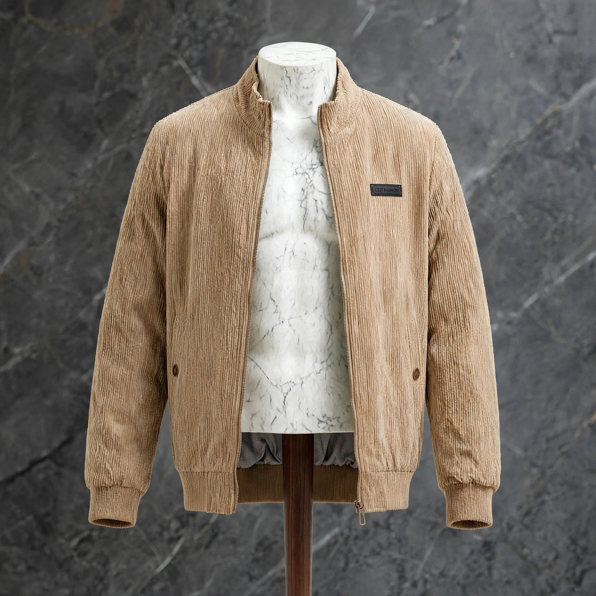 GUSTAVO | CHAQUETA DE PANA CON CUELLO ALTO