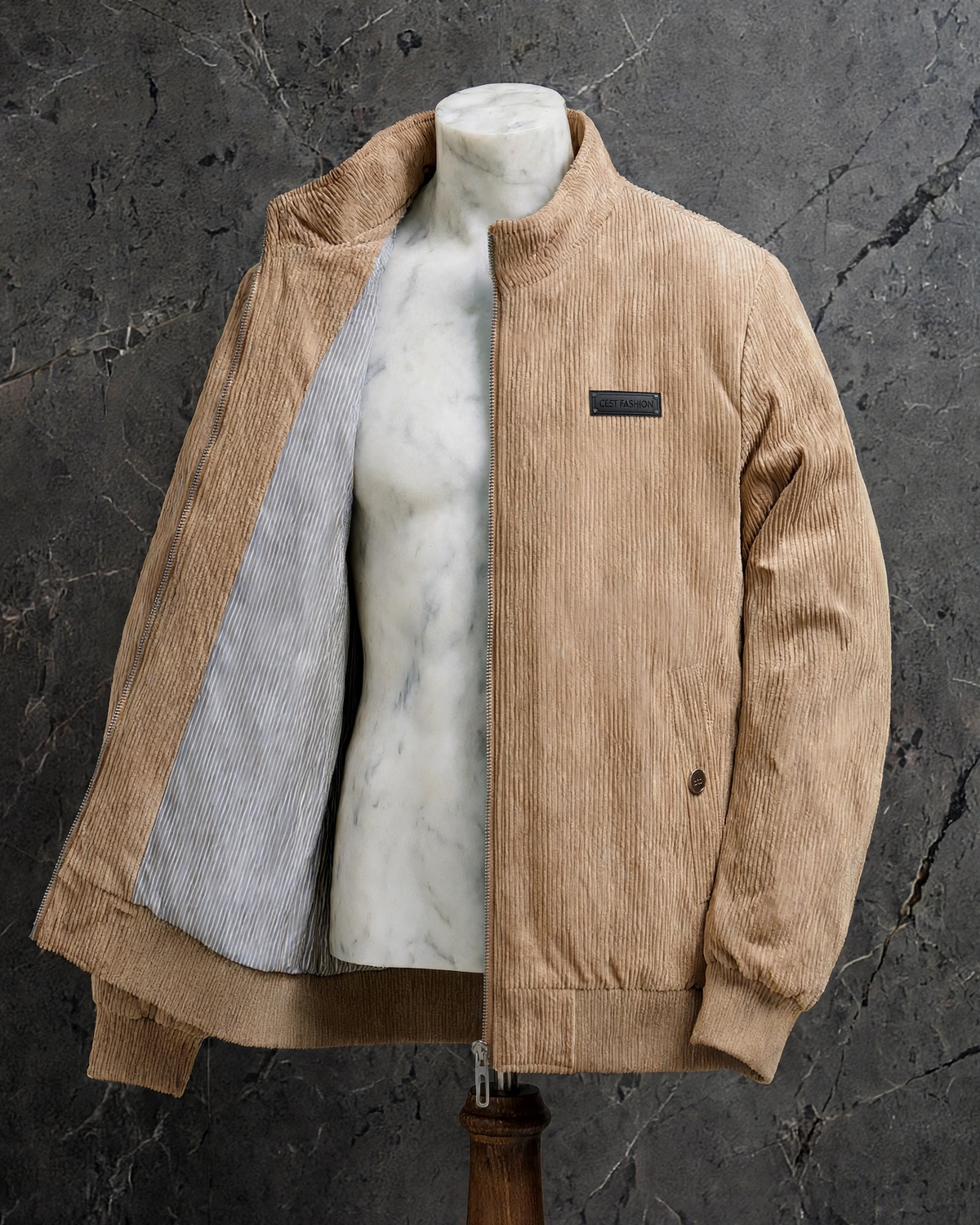 GUSTAVO | CHAQUETA DE PANA CON CUELLO ALTO