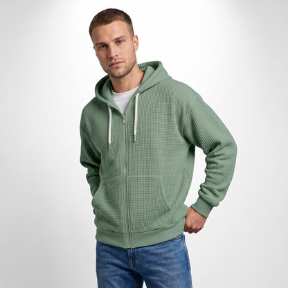 THEO | SUDADERA WAFFLE CON CAPUCHA