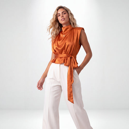 LUCIANA | TOP SATINADO