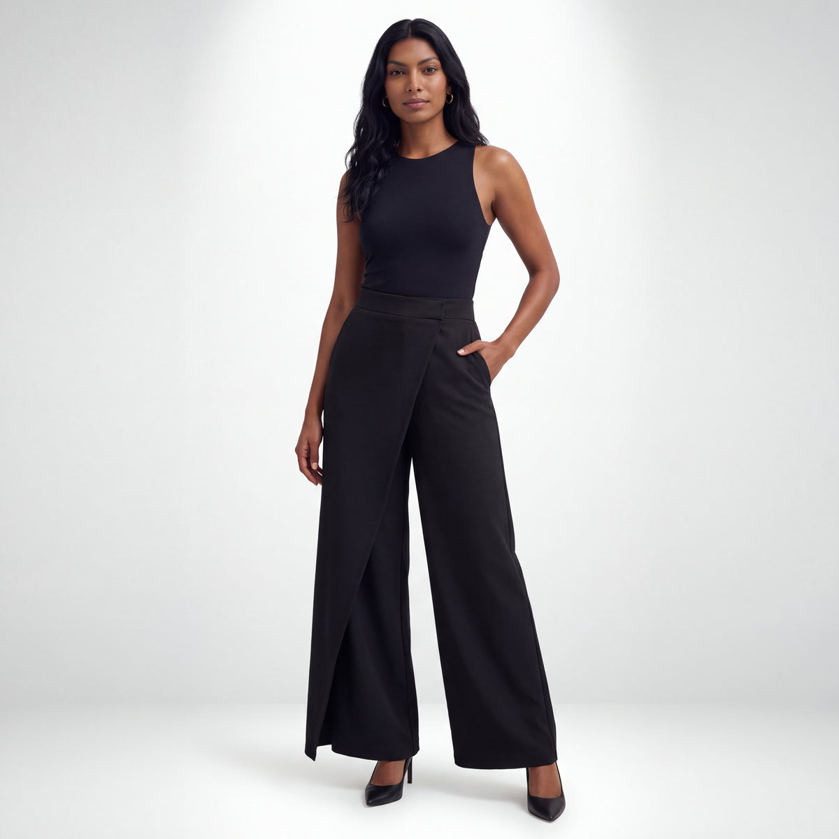 ANA | PANTALÓN ASIMÉTRICO DE CINTURA ALTA