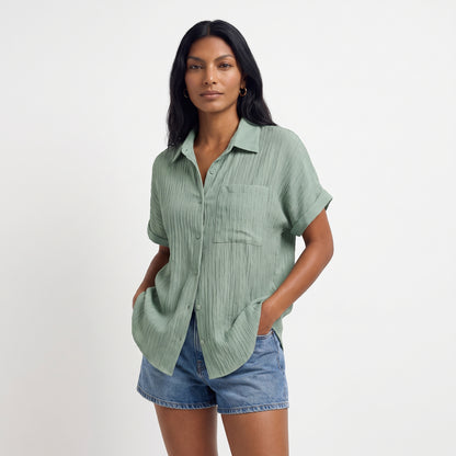 OFELIA | BLUSA HOLGADA CON CUELLO CAMISERO