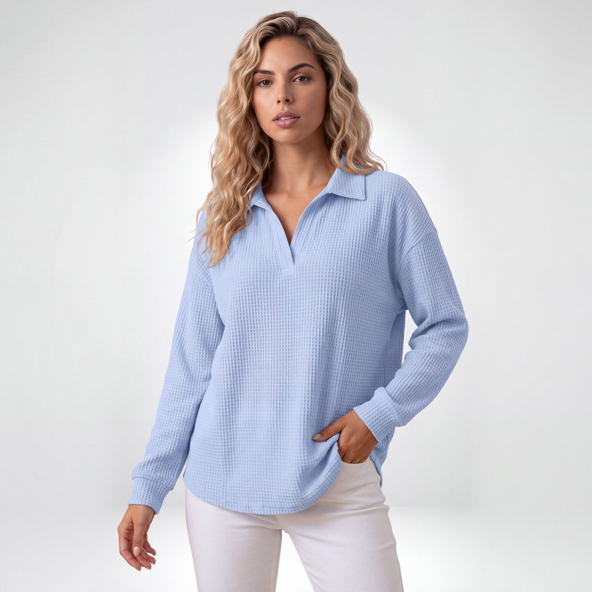 MARCELLA | TOP DE PUNTO CON ESCOTE EN V