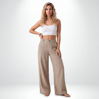 GIANNA | PANTALÓN LOUNGE DE ALGODÓN Y LINO