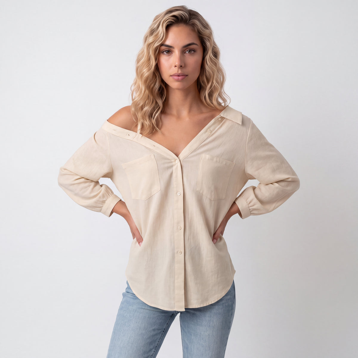 LIVIA | BLUSA ASIMÉTRICA OFF-SHOULDER