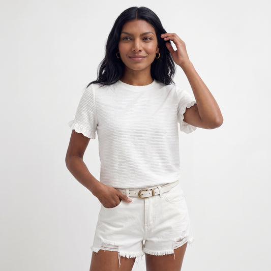 SUSANA | BLUSA CON MANGAS DE VOLANTES