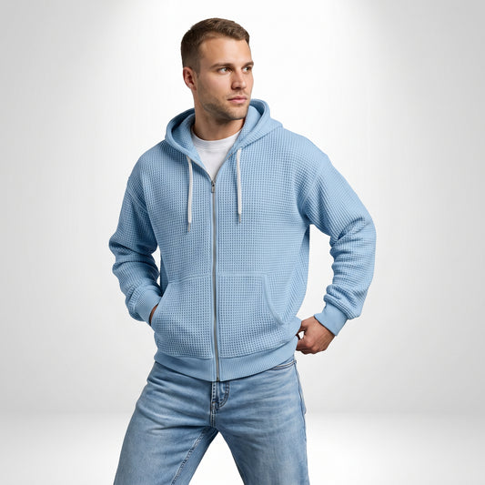 THEO | SUDADERA WAFFLE CON CAPUCHA