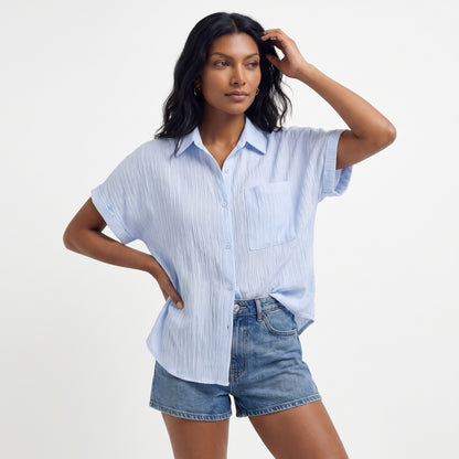 OFELIA | BLUSA HOLGADA CON CUELLO CAMISERO