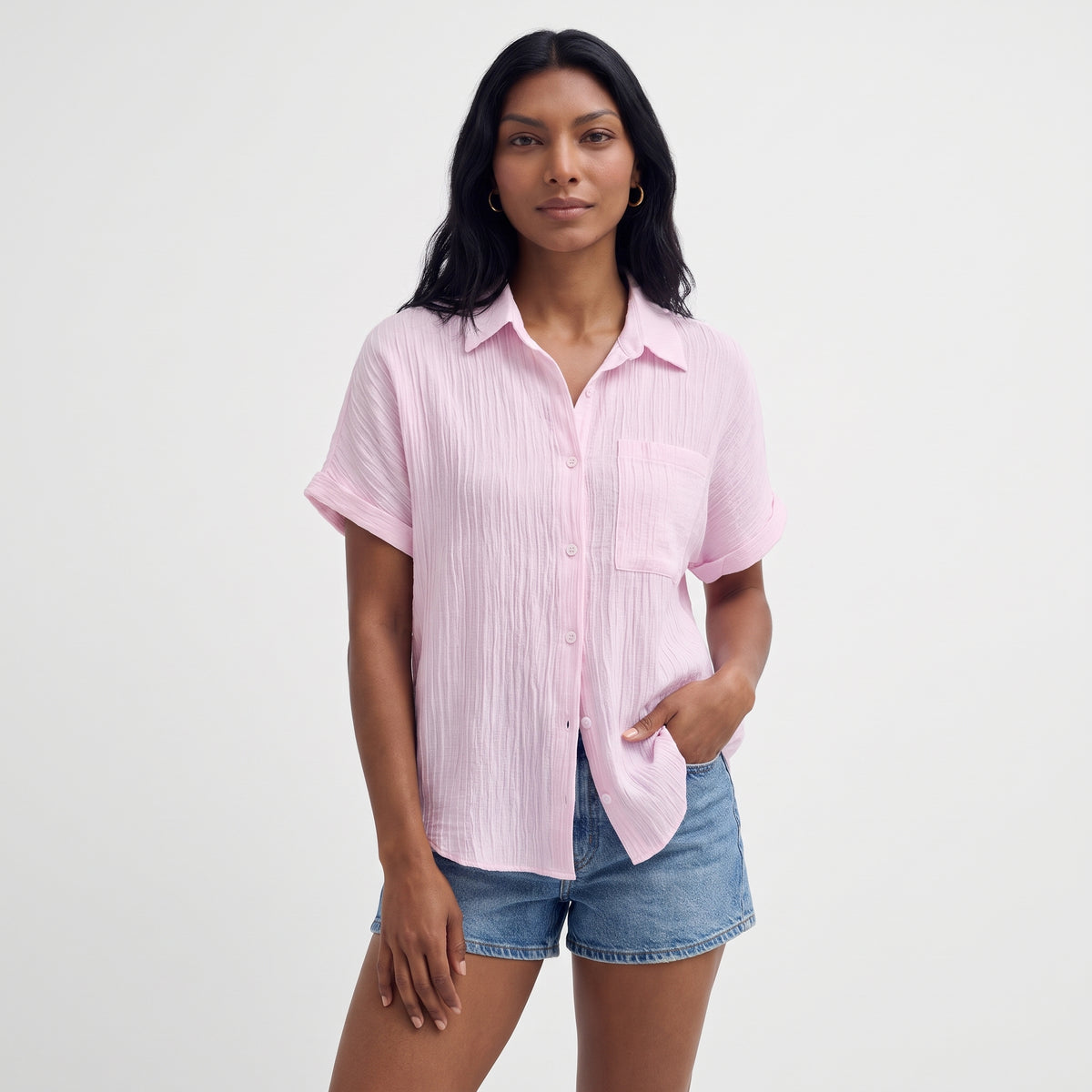 OFELIA | BLUSA HOLGADA CON CUELLO CAMISERO