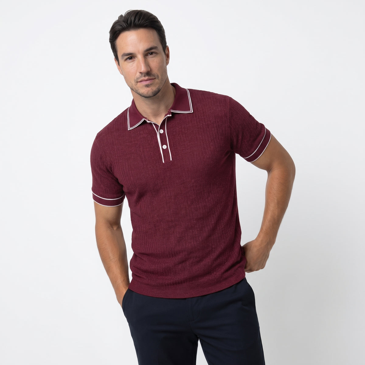 PAOLO | POLO DE PUNTO ACANALADO