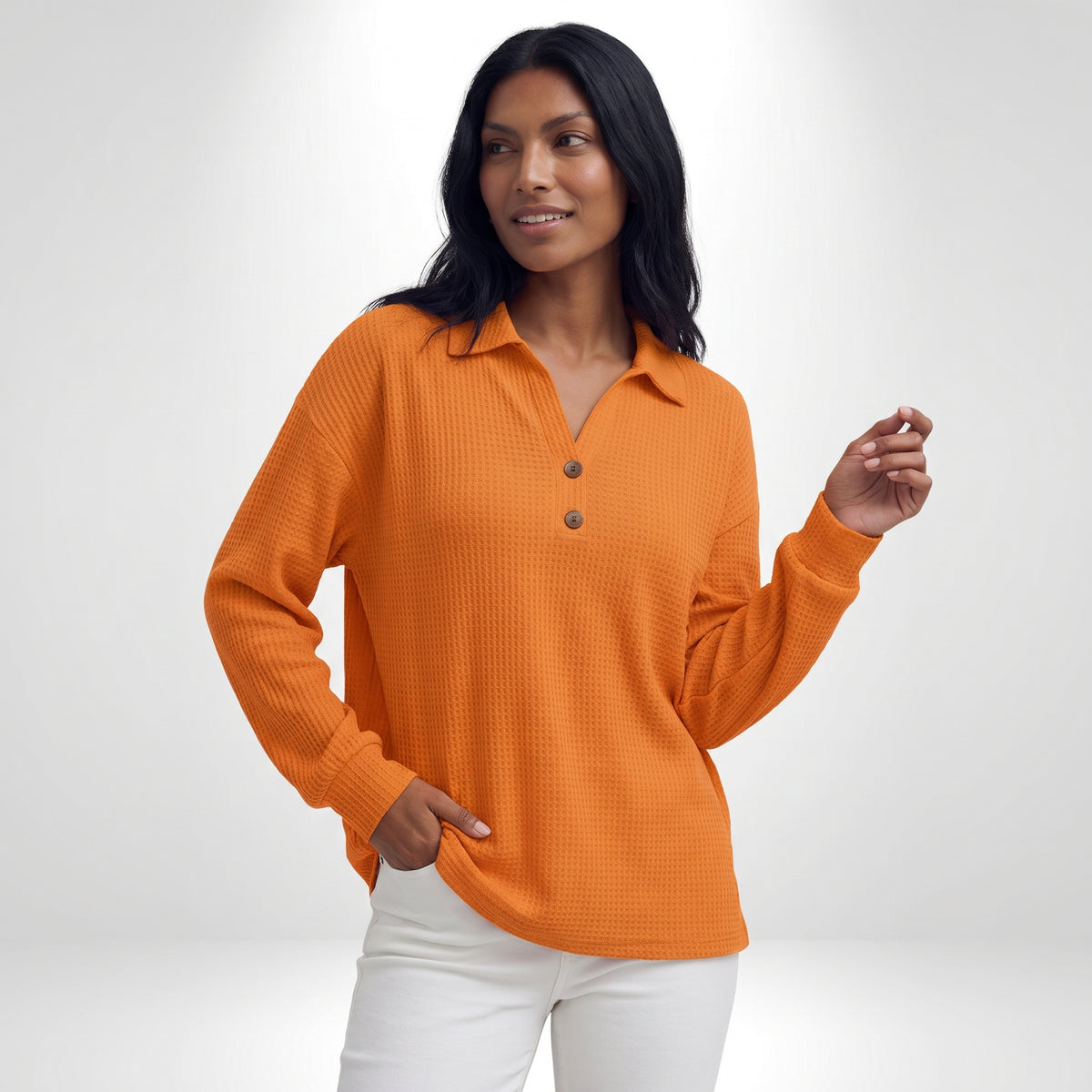 CHIARA | BLUSA CON TEXTURA WAFFLE