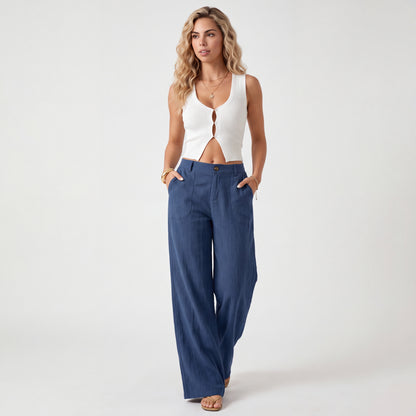 GIANNA | PANTALÓN LOUNGE DE ALGODÓN Y LINO