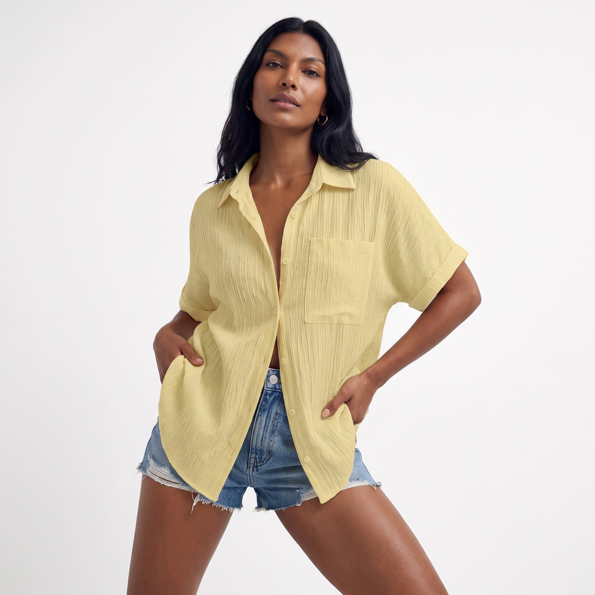 OFELIA | BLUSA HOLGADA CON CUELLO CAMISERO
