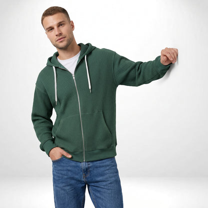 THEO | SUDADERA WAFFLE CON CAPUCHA