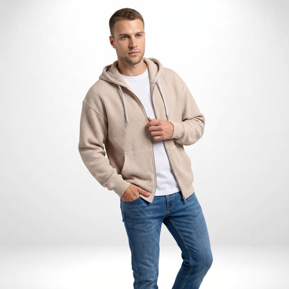 THEO | SUDADERA WAFFLE CON CAPUCHA