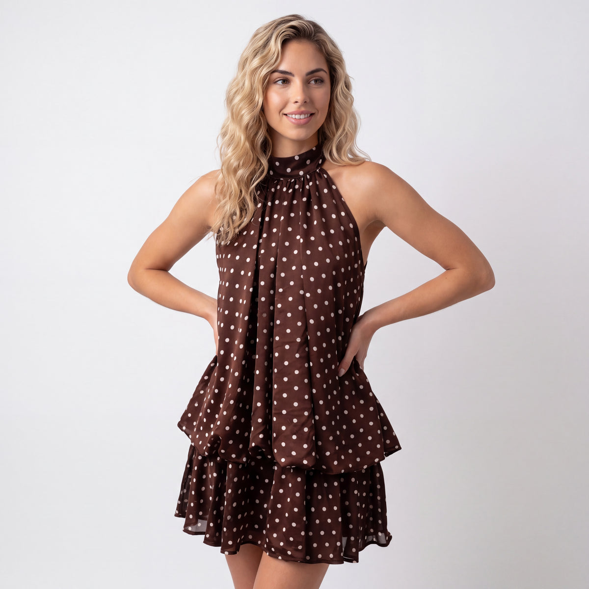 TALIA | MINI VESTIDO HALTER DE CHIFFON