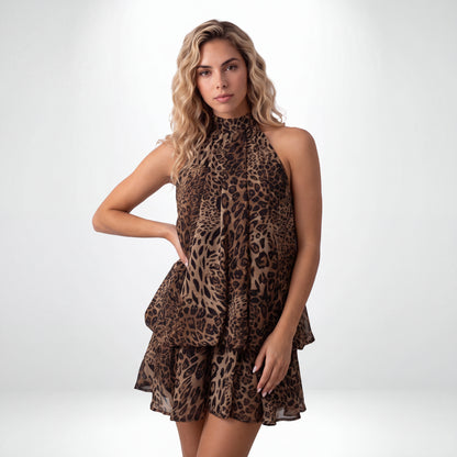 TALIA | MINI VESTIDO HALTER DE CHIFFON