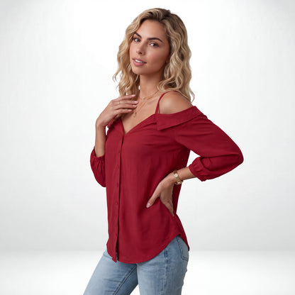LIVIA | BLUSA ASIMÉTRICA OFF-SHOULDER