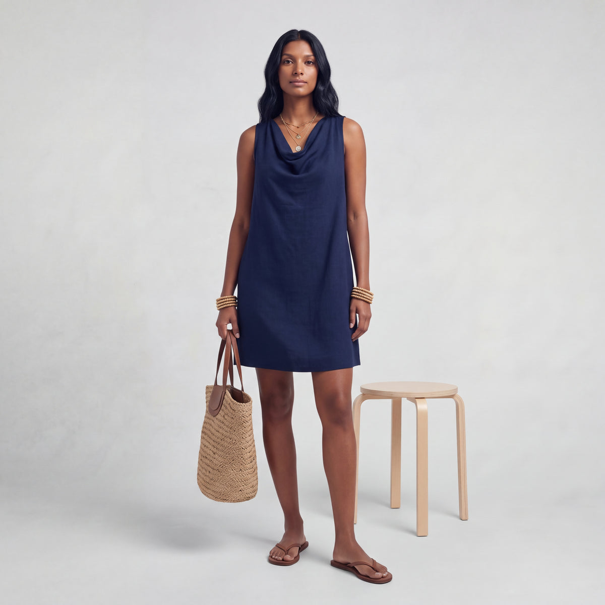 VALENTINA | VESTIDO CON CUELLO BARCO