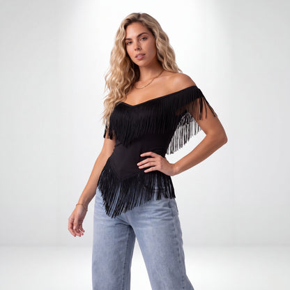 BIANCA | TOP CON FLECOS