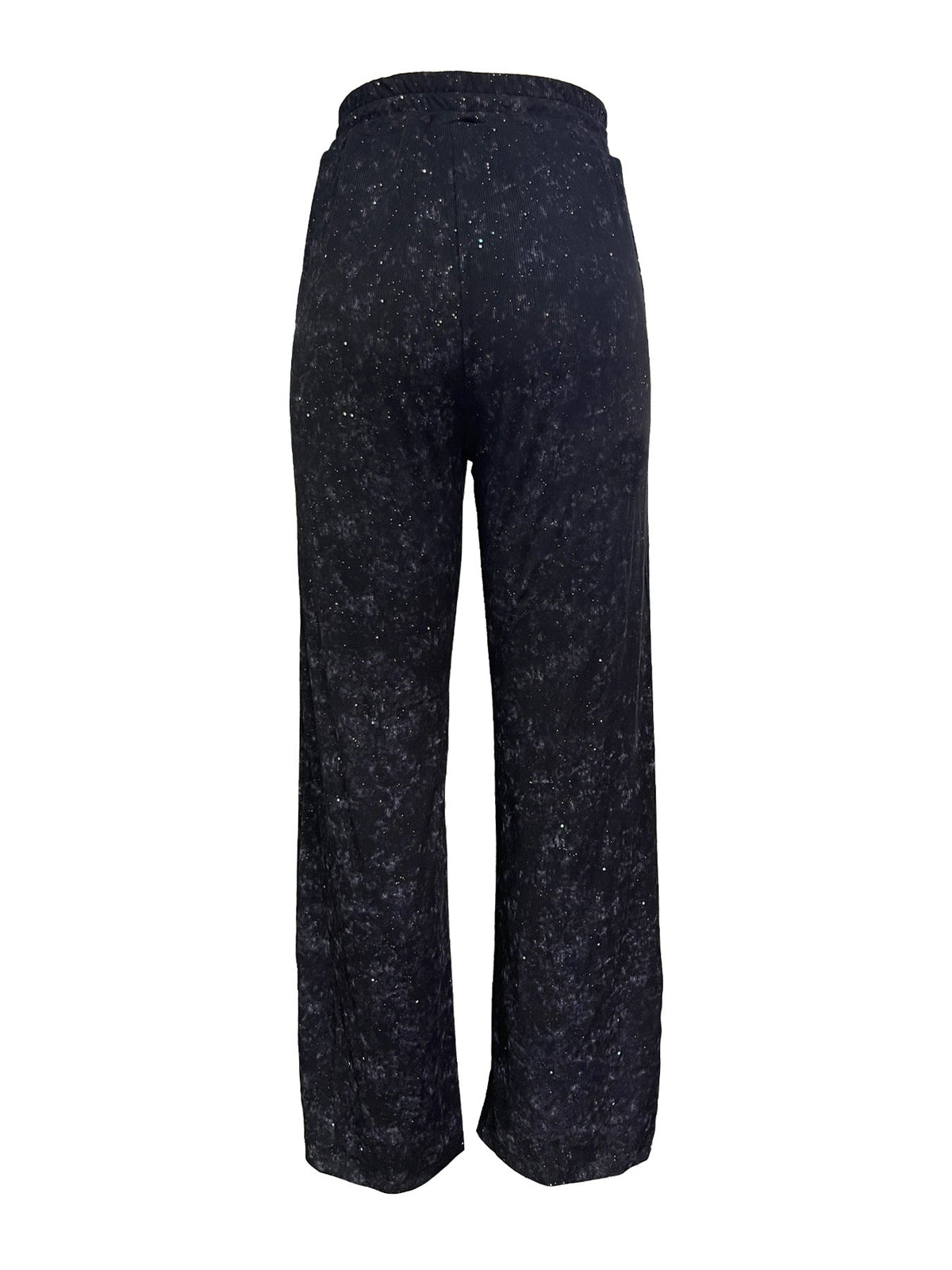 💖LETZTER TAG IM ANGEBOT: 60 % RABATT🥰 Damenhose mit Paillettenmuster, weitem Bein und elastischem Bund