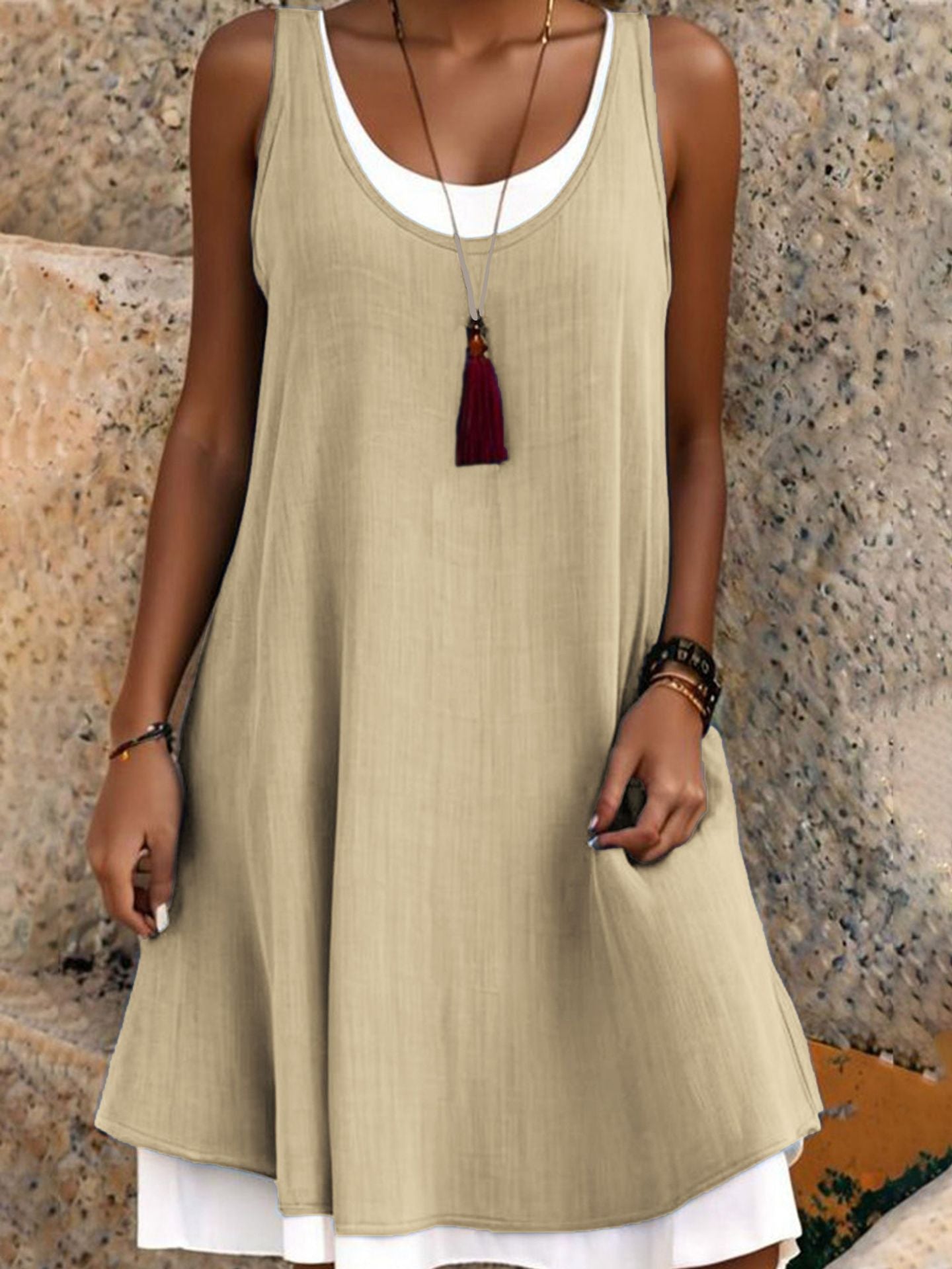 ✨Neu! Sommerliches Layering-Kleid ohne Träger - 🔥Jetzt 50% sparen!