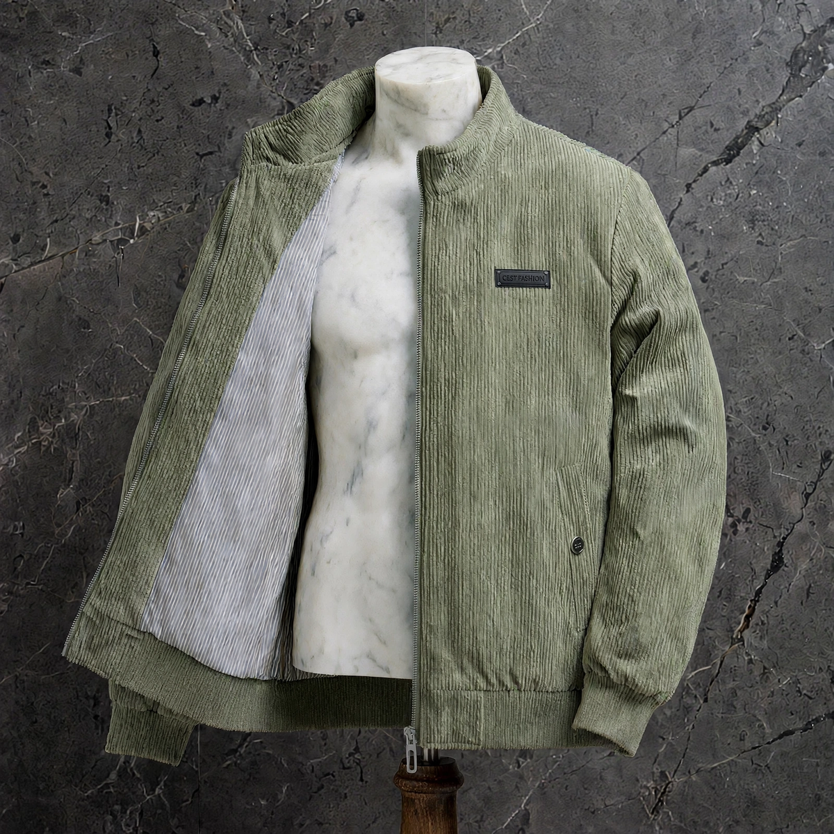 GUSTAVO | CHAQUETA DE PANA CON CUELLO ALTO