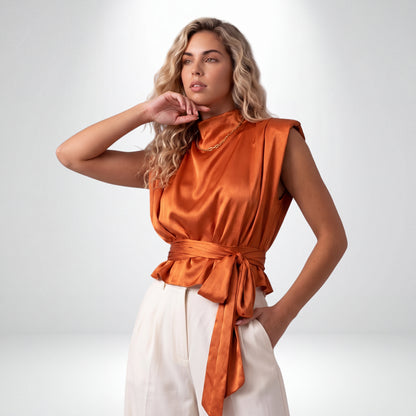 LUCIANA | TOP SATINADO