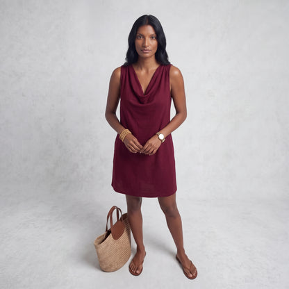 VALENTINA | VESTIDO CON CUELLO BARCO