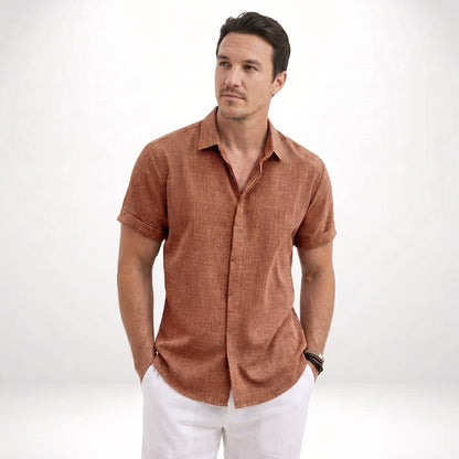 ROBERTO | CAMISA DE LINO DE MANGA CORTA