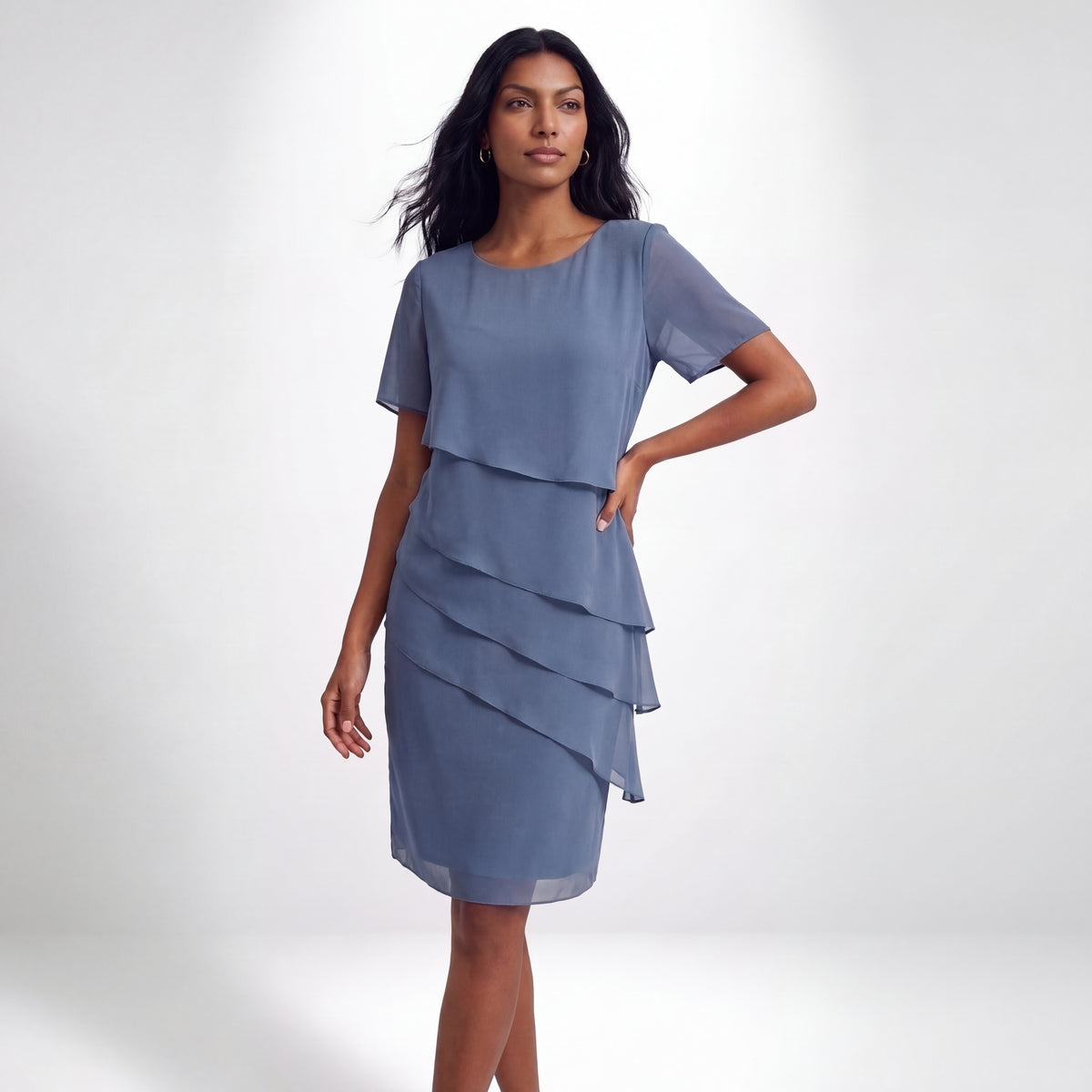 FRANCESCA | VESTIDO MIDI DE CHIFFON