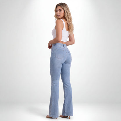 NOELLE | JEANS FLARE DE CINTURA ALTA
