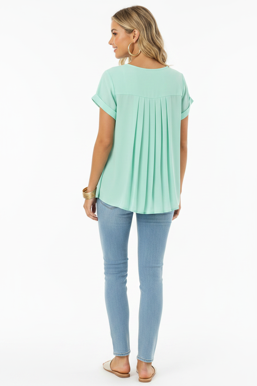 Blusa Daniela Verde Menta - Espalda